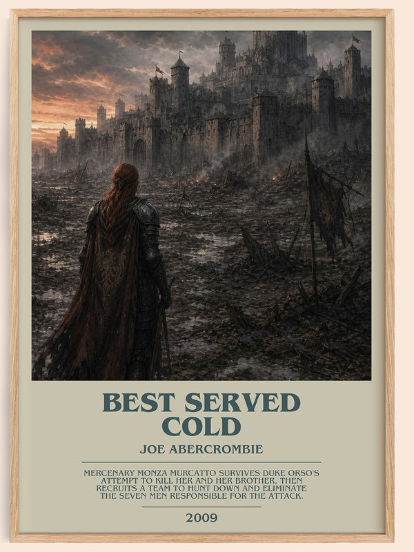 Best Served Cold bookish book poster by Joe Abercrombie – framed literary art print