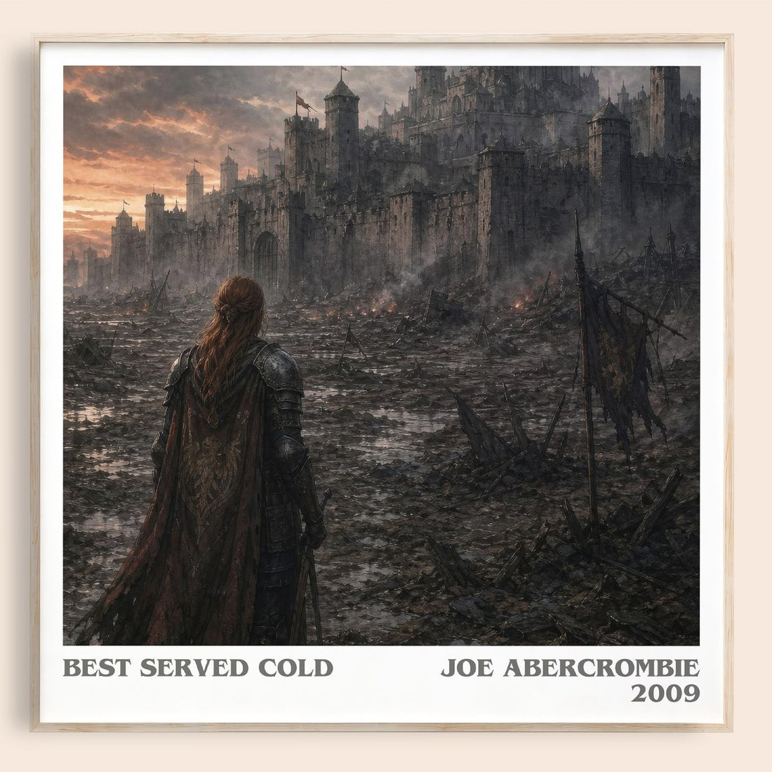 Best Served Cold literary book poster by Joe Abercrombie – framed literary art print