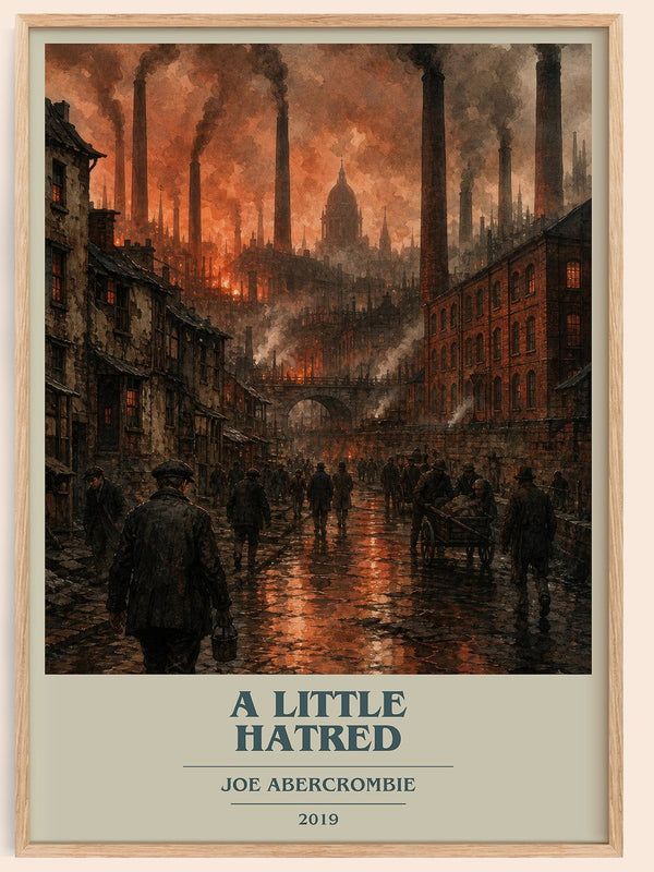 A Little Hatred book cover book poster by Joe Abercrombie – framed literary art print