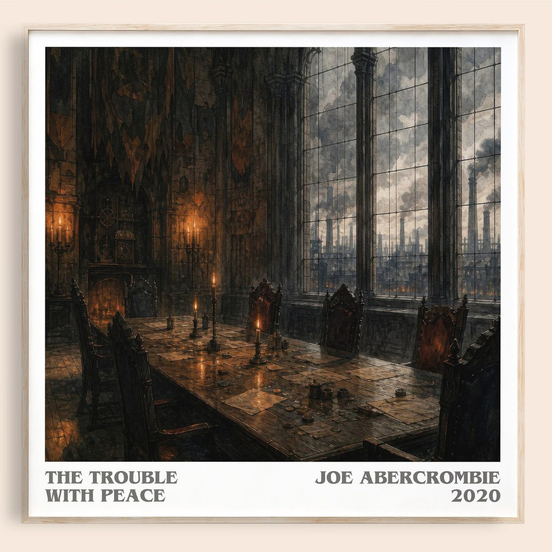 The Trouble with Peace literary book poster by Joe Abercrombie – framed literary art print