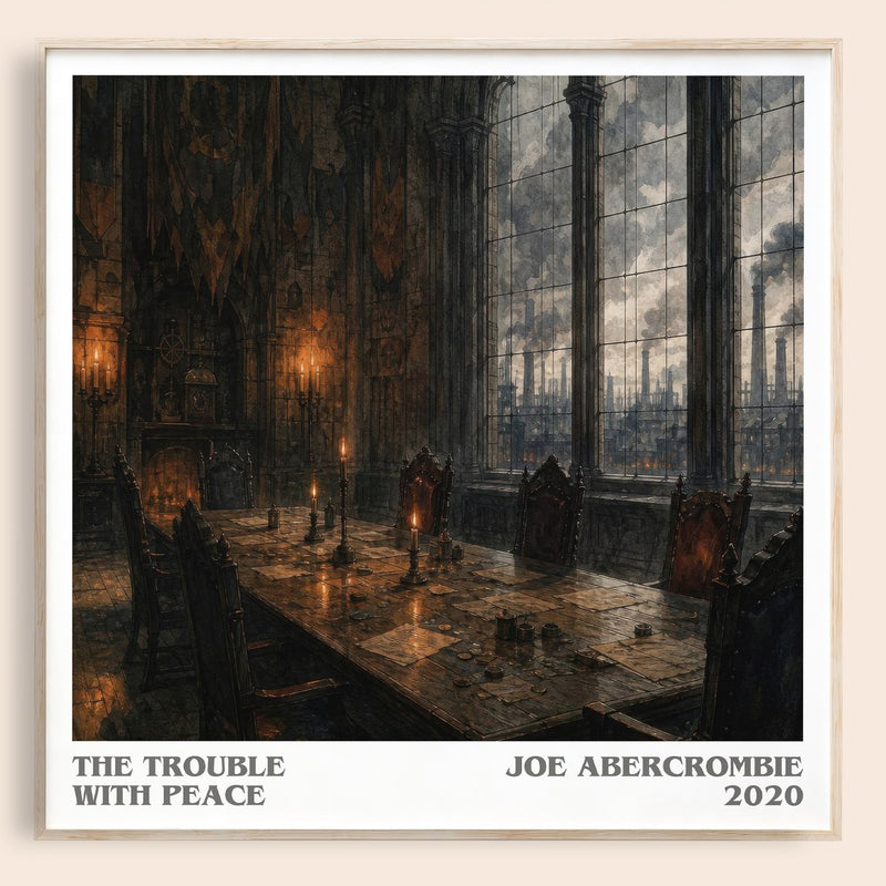 The Trouble with Peace literary book poster by Joe Abercrombie – framed literary art print