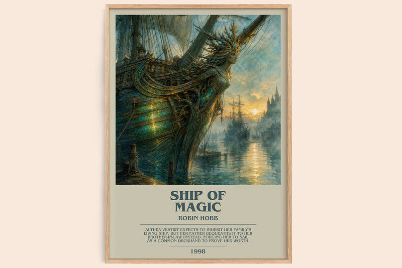 Ship of Magic Bookish Wall Art by Robin Hobb (Modern style)