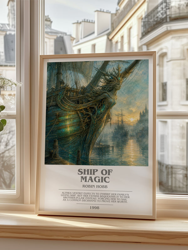 Ship of Magic bookish poster colour and style options – Robin Hobb book art