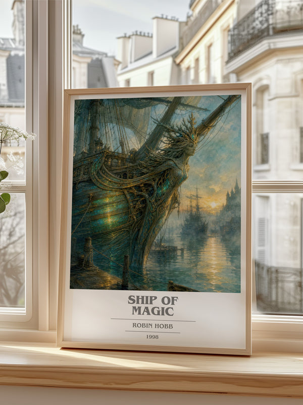 Ship of Magic book cover poster colour and style options – Robin Hobb book art