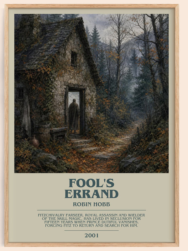 Fool's Errand bookish book poster by Robin Hobb – framed literary art print