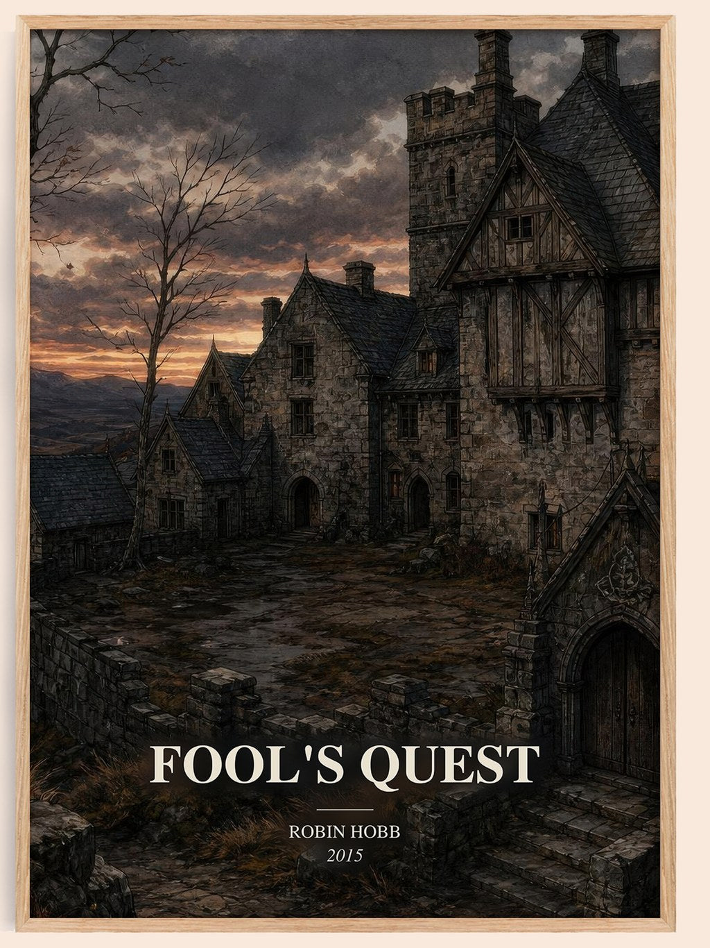 Fool's Quest watercolour book poster by Robin Hobb – framed literary art print