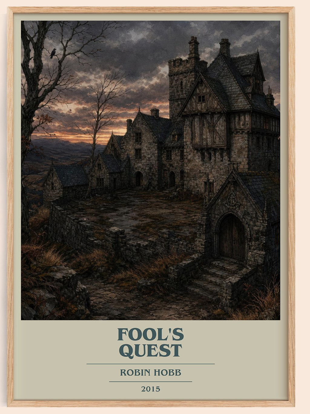 Fool's Quest book cover book poster by Robin Hobb – framed literary art print