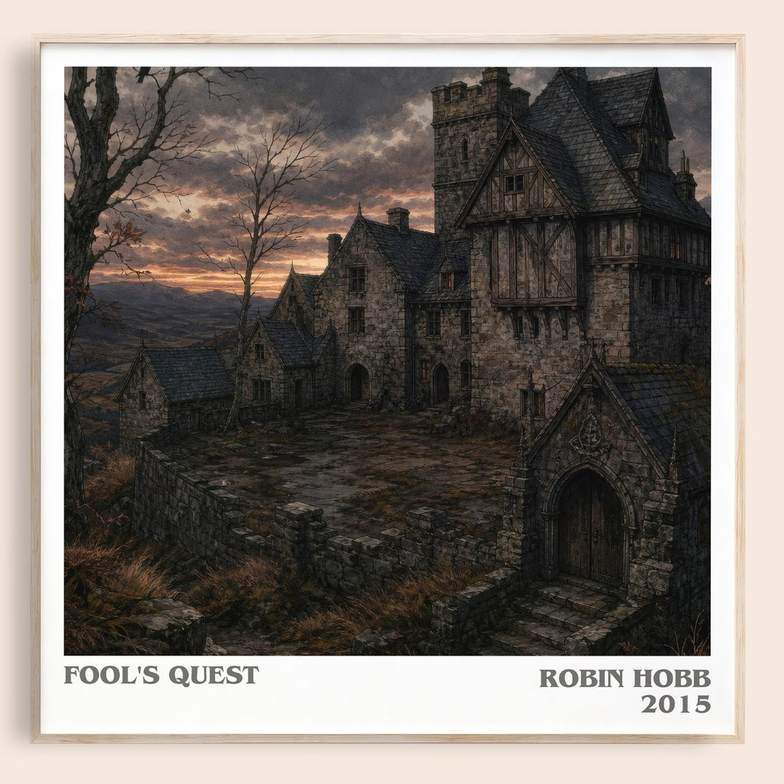Fool's Quest literary book poster by Robin Hobb – framed literary art print