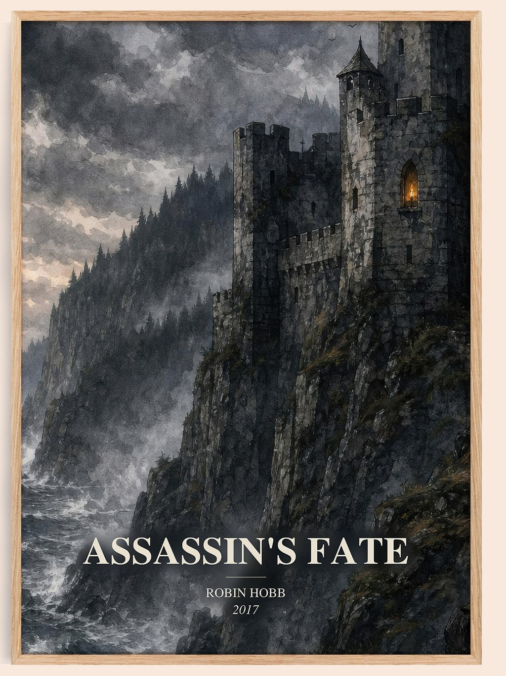 Assassin's Fate watercolour book poster by Robin Hobb – framed literary art print