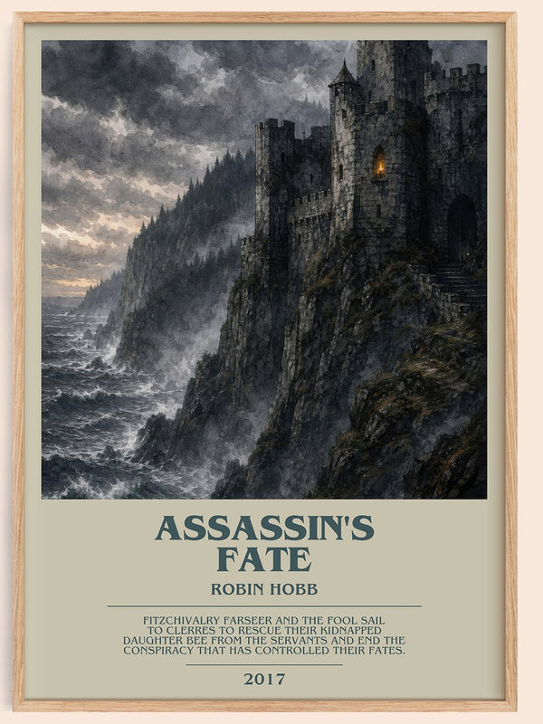 Assassin's Fate bookish book poster by Robin Hobb – framed literary art print