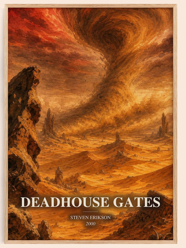 Deadhouse Gates watercolour book poster by Steven Erikson – framed literary art print