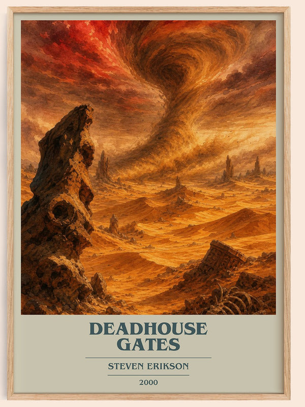 Deadhouse Gates book cover book poster by Steven Erikson – framed literary art print