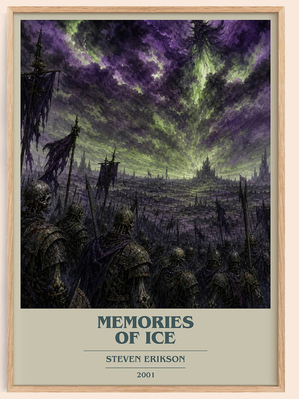 Memories of Ice book cover book poster by Steven Erikson – framed literary art print