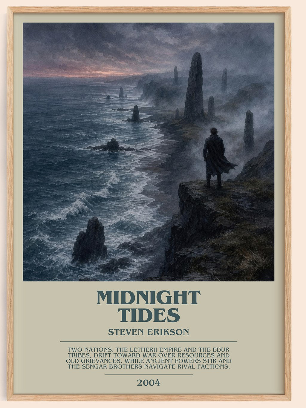 Midnight Tides bookish book poster by Steven Erikson – framed literary art print