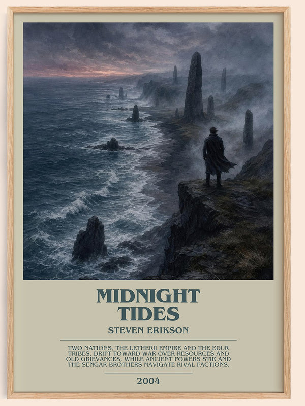 Midnight Tides bookish book poster by Steven Erikson – framed literary art print
