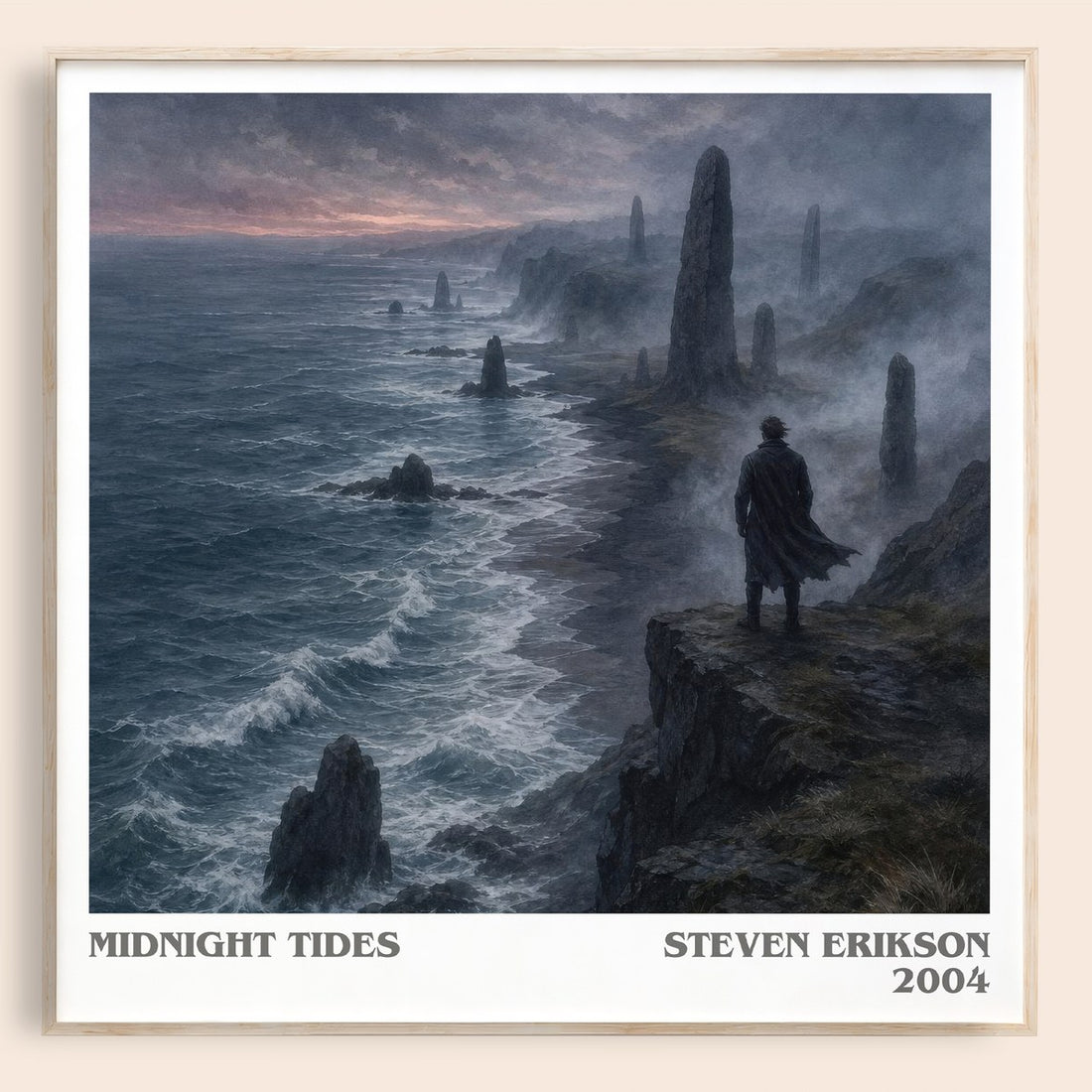 Midnight Tides literary book poster by Steven Erikson – framed literary art print
