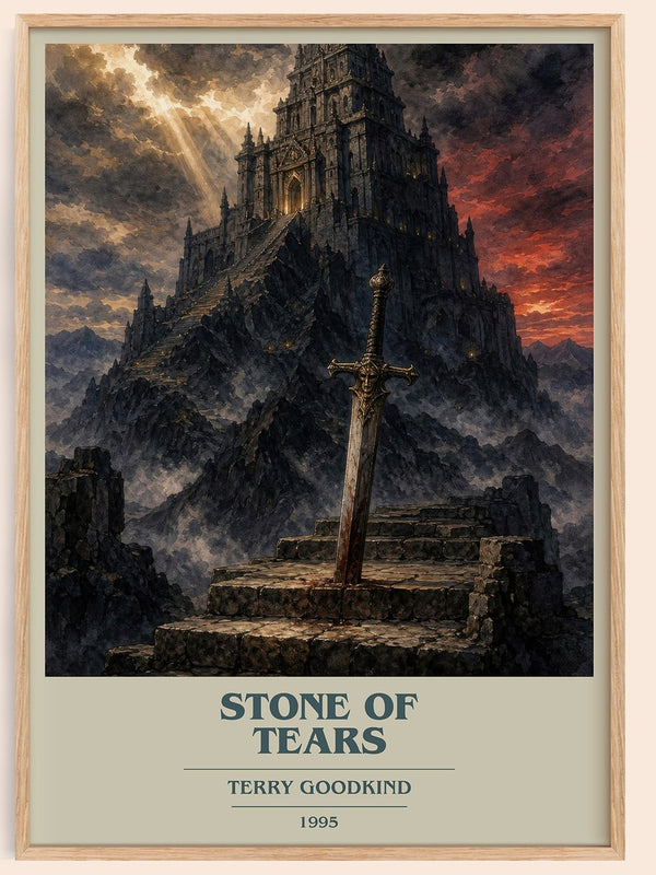 Stone of Tears book cover book poster by Terry Goodkind – framed literary art print