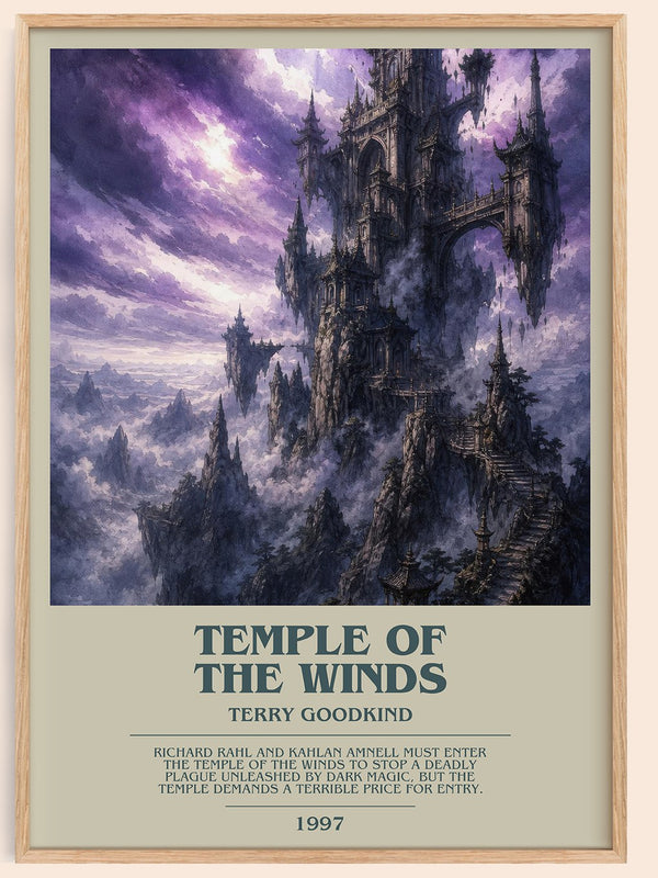 Temple of the Winds bookish book poster by Terry Goodkind – framed literary art print