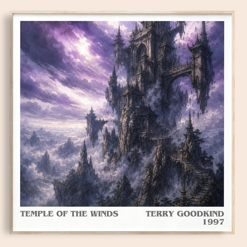 Temple of the Winds literary book poster by Terry Goodkind – framed literary art print