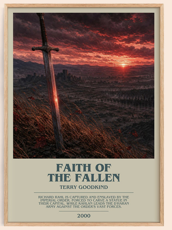 Faith of the Fallen bookish book poster by Terry Goodkind – framed literary art print