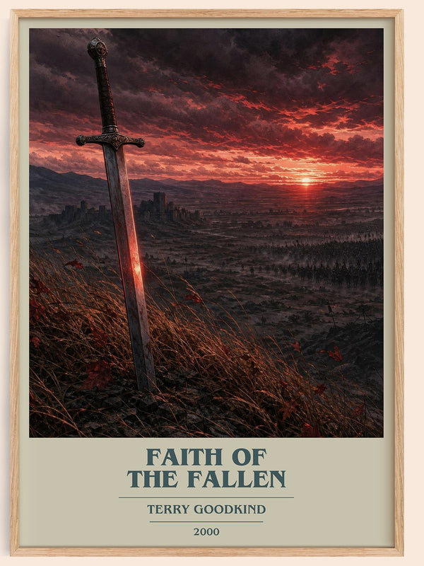 Faith of the Fallen book cover book poster by Terry Goodkind – framed literary art print