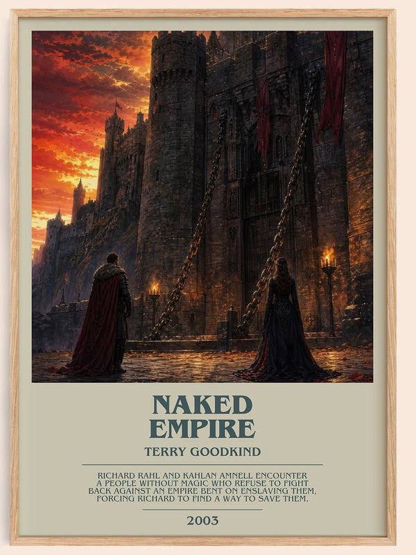 Naked Empire bookish book poster by Terry Goodkind – framed literary art print