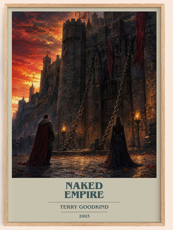 Naked Empire book cover book poster by Terry Goodkind – framed literary art print