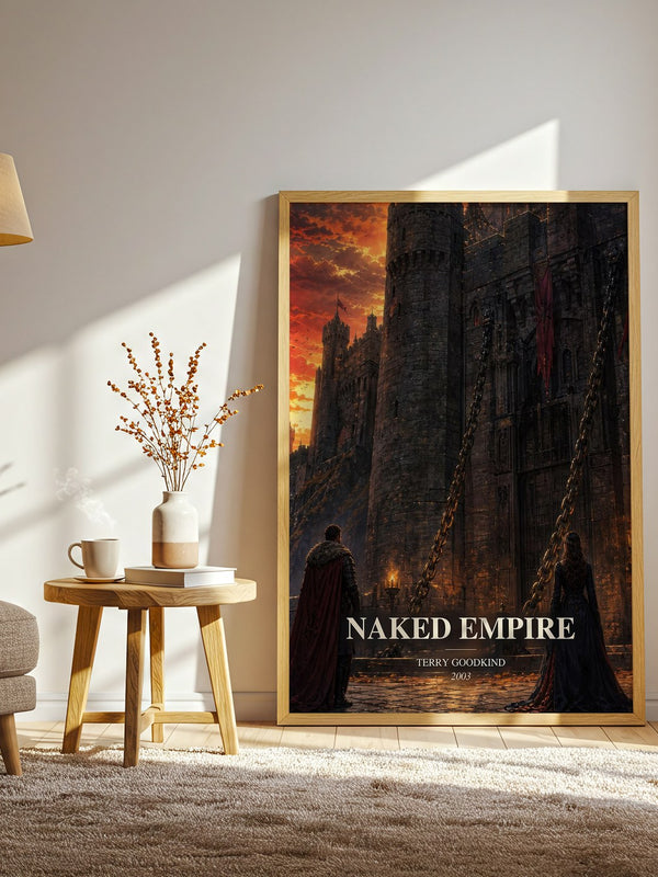 Naked Empire watercolour print in frame leaning in hallway – fantasy wall art