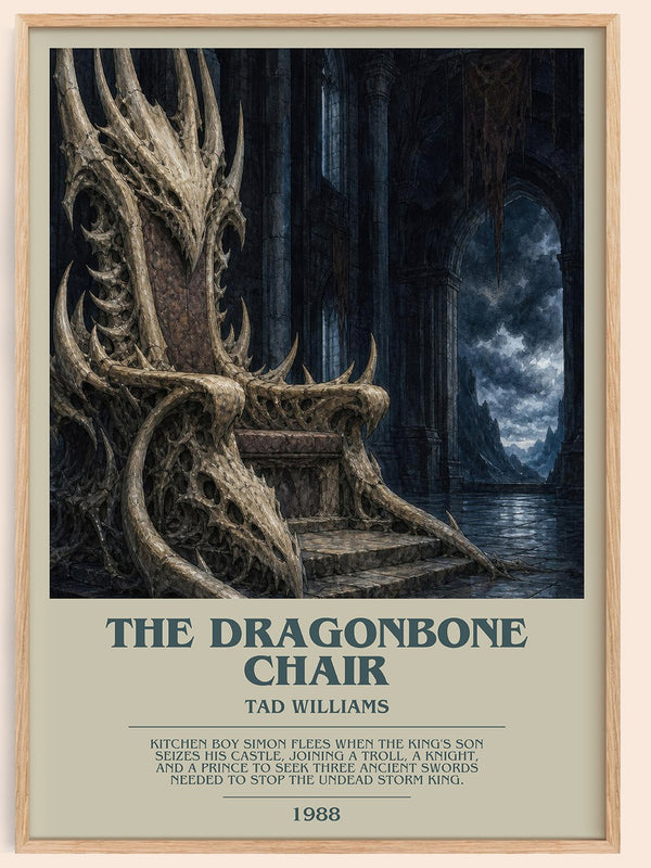 The Dragonbone Chair bookish book poster by Tad Williams – framed literary art print
