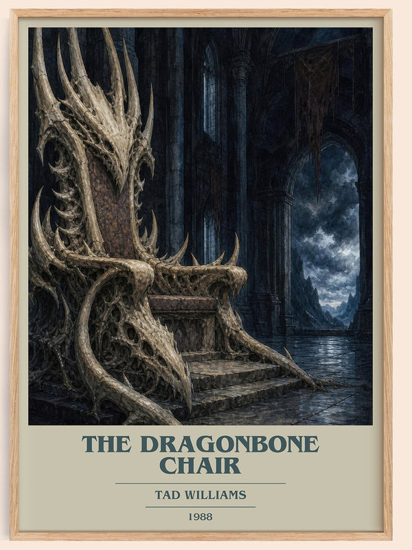 The Dragonbone Chair book cover book poster by Tad Williams – framed literary art print
