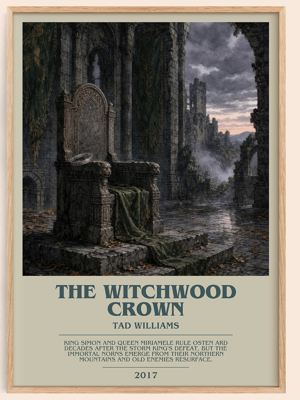 The Witchwood Crown bookish book poster by Tad Williams – framed literary art print