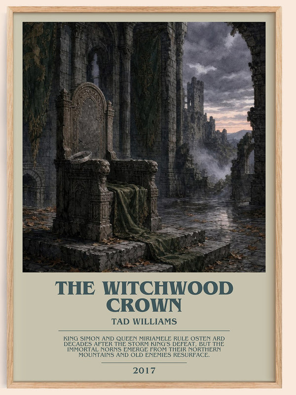 The Witchwood Crown bookish book poster by Tad Williams – framed literary art print