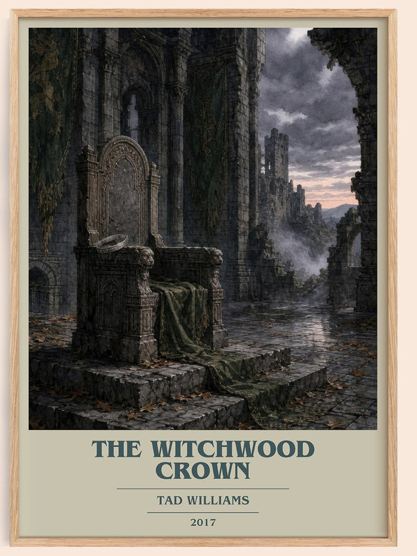 The Witchwood Crown book cover book poster by Tad Williams – framed literary art print