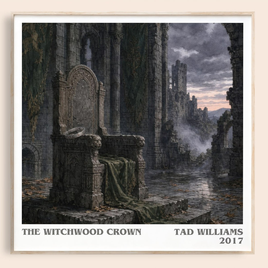 The Witchwood Crown literary book poster by Tad Williams – framed literary art print
