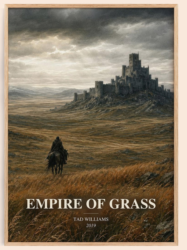 Empire of Grass watercolour book poster by Tad Williams – framed literary art print