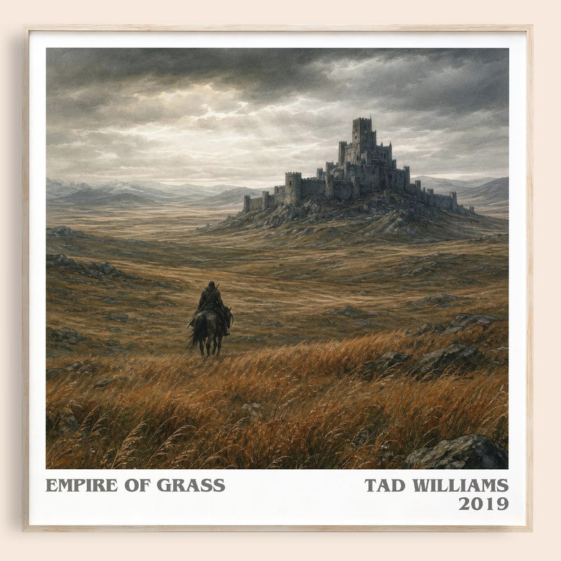 Empire of Grass literary book poster by Tad Williams – framed literary art print