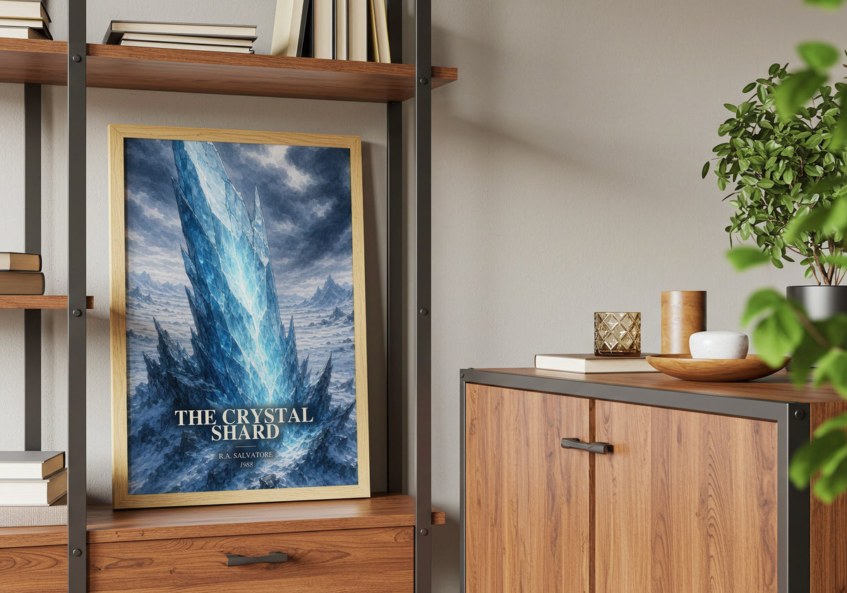 The Crystal Shard book watercolour illustration paper finish options – matte satin gloss