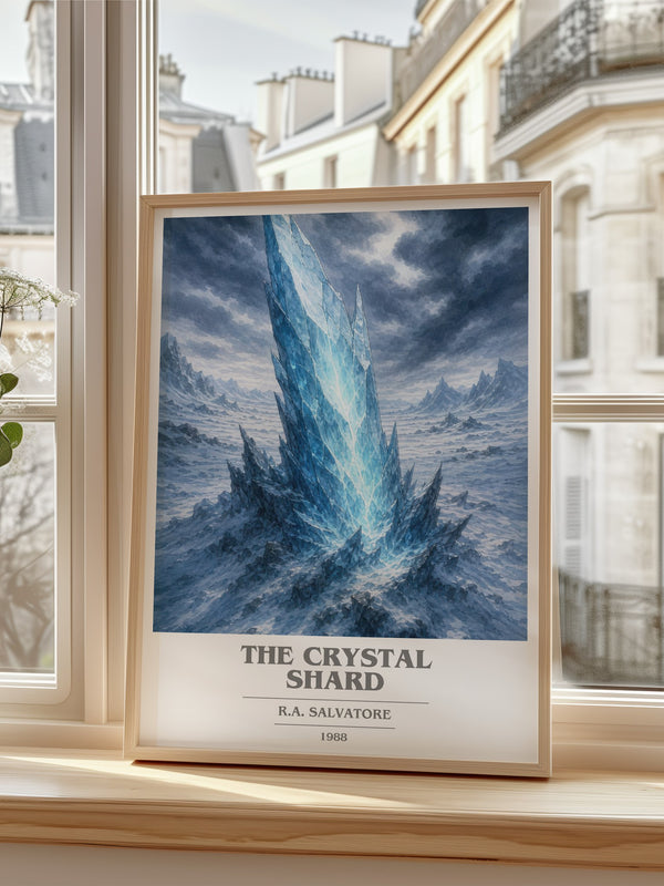 The Crystal Shard book cover poster colour and style options – R.A. Salvatore book art