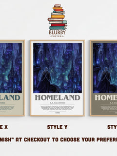 Homeland bookish print in frame leaning in hallway – fantasy wall art