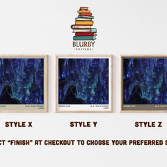 Homeland literary print in frame leaning in hallway – fantasy wall art