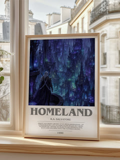 Homeland bookish poster colour and style options – R.A. Salvatore book art