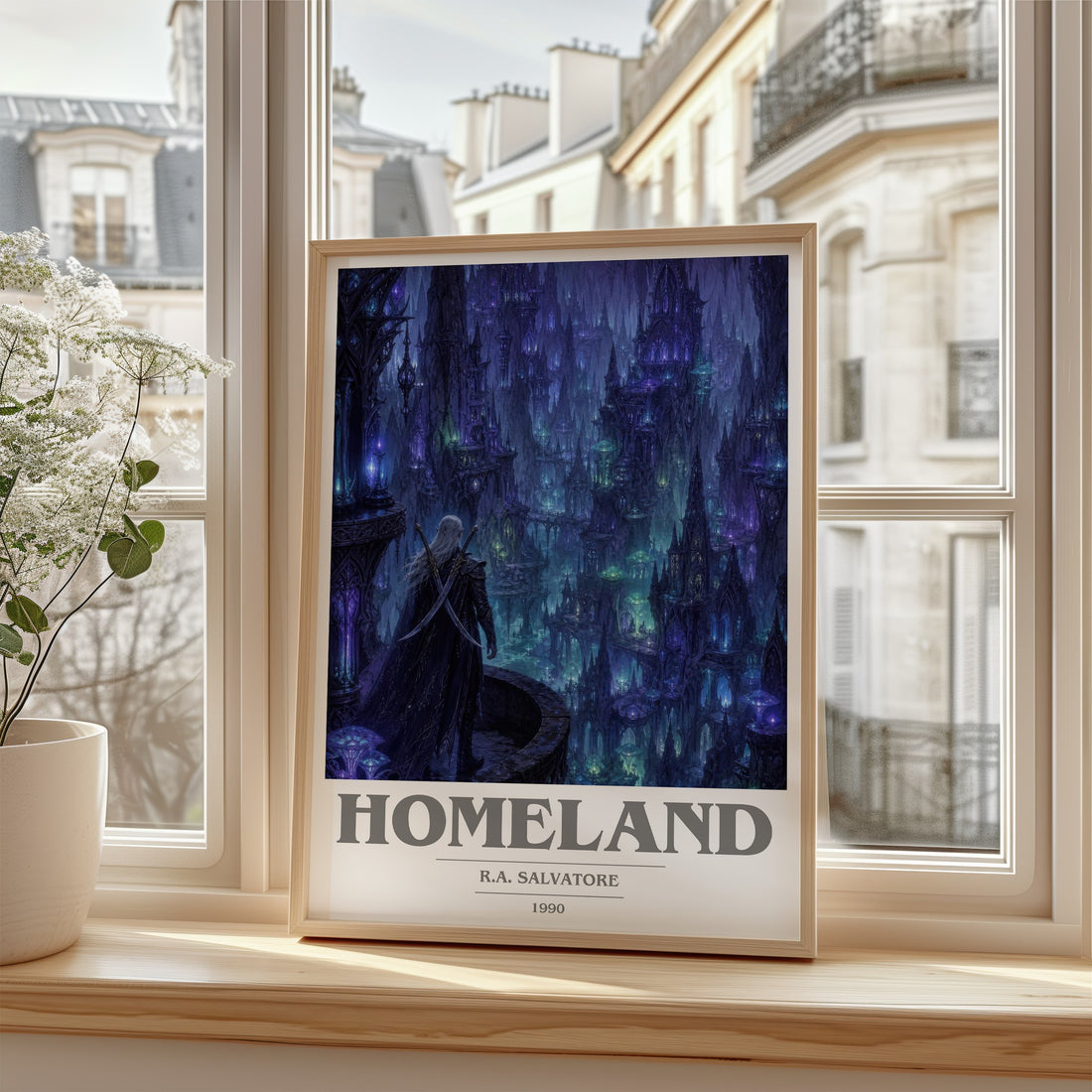 Homeland book cover poster colour and style options – R.A. Salvatore book art