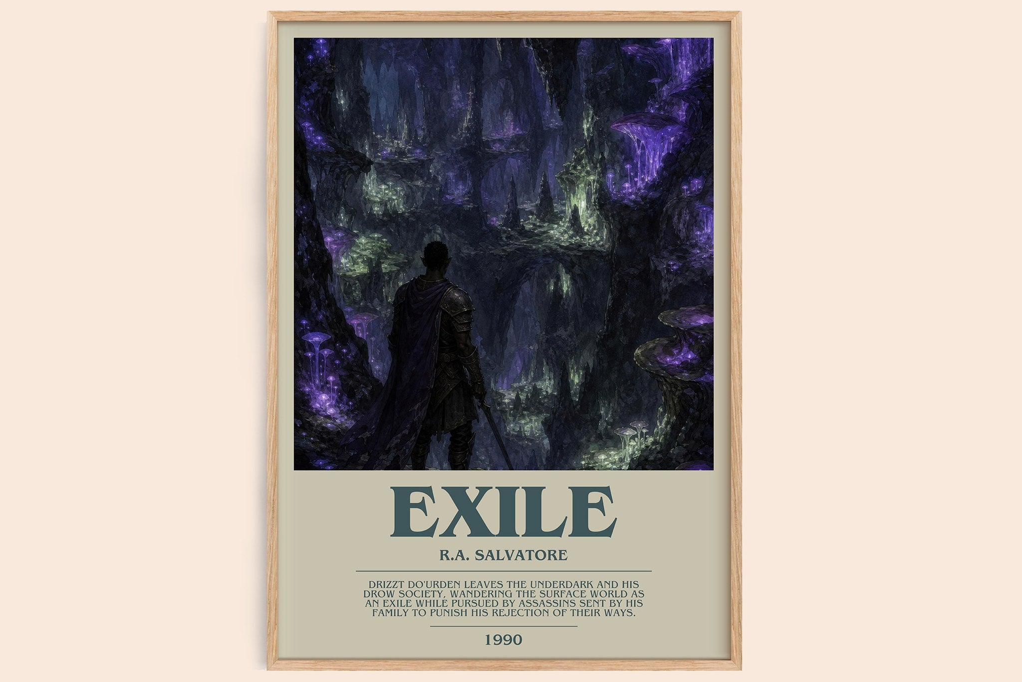Exile Bookish Wall Art by R.A. Salvatore