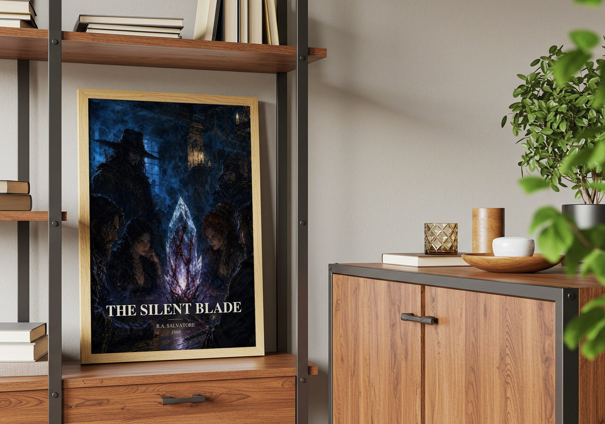 The Silent Blade book watercolour illustration paper finish options – matte satin gloss