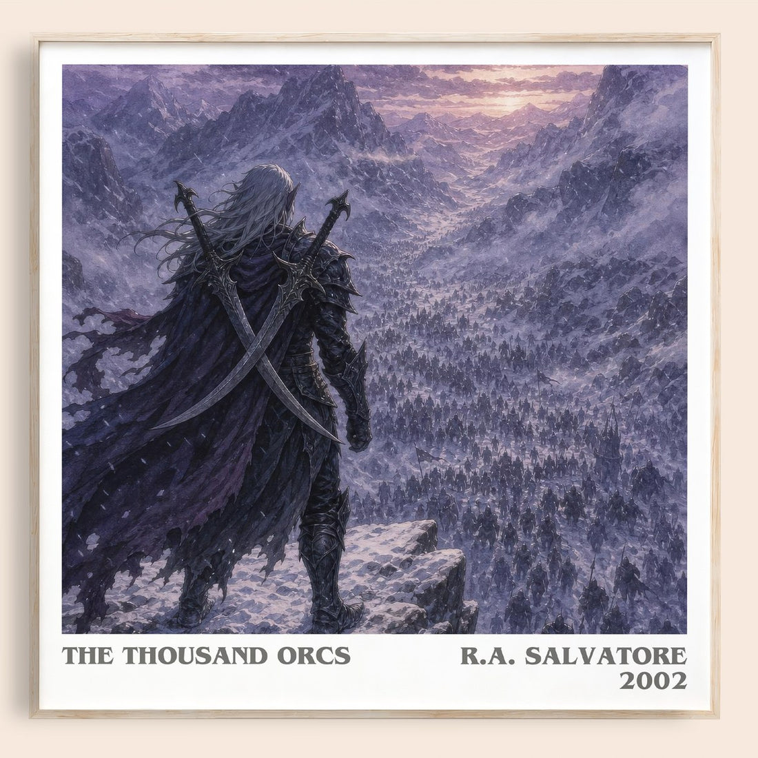 The Thousand Orcs literary book poster by R.A. Salvatore – framed literary art print