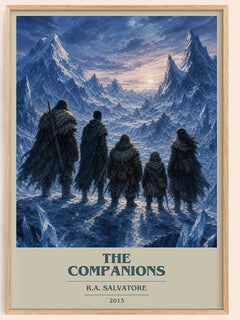 The Companions book cover book poster by R.A. Salvatore – framed literary art print