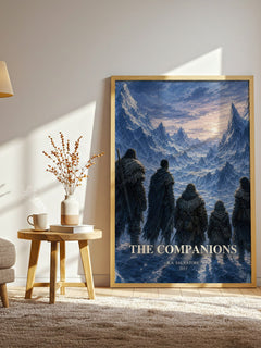 The Companions watercolour print in frame leaning in hallway – fantasy wall art
