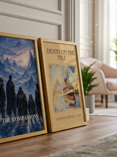 The Companions watercolour print framed by window – literary home decor