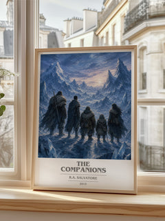 The Companions book cover poster colour and style options – R.A. Salvatore book art