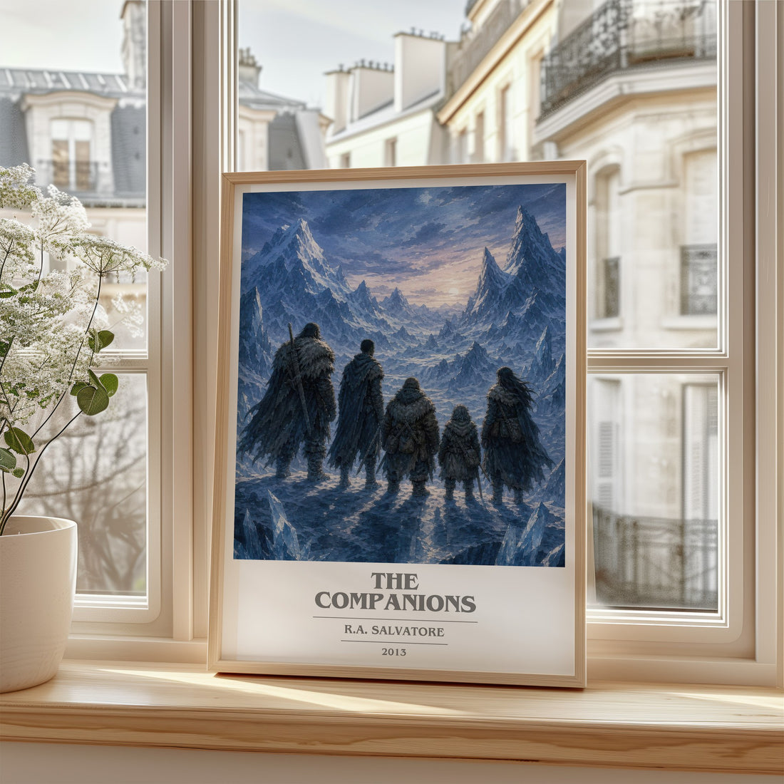 The Companions book cover poster colour and style options – R.A. Salvatore book art